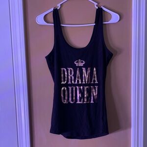 No Boundaries Black and Bronze Drama Queen Tank Top